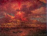 Marlow, William Vesuvius Erupting at Night oil painting artist